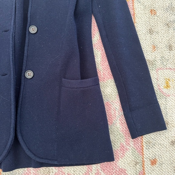 navy j. crew sweater blazer - Picture 4 of 5